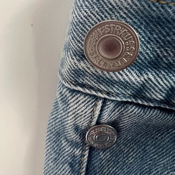 Levi's Women Wedgie Straight Fit High Rise Button Fly Jeans 32x28 Blue NWT - Picture 3 of 16